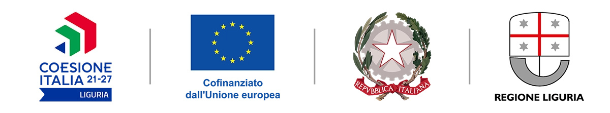 Coesione Italia 21-27 Liguria – Cofinanziato dall'Unione europea – Repubblica Italiana – Regione Liguria